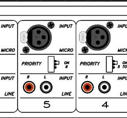 Alternative view of PMI604S Mélangeur audio Rackable Rami