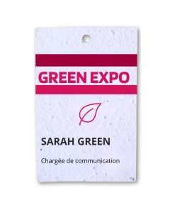 Badge nominatif ensemencé