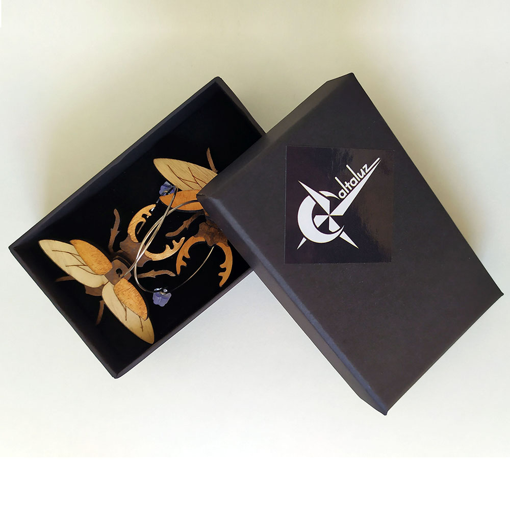 Boucles d’oreilles Lucane cerf-volant – Image 2